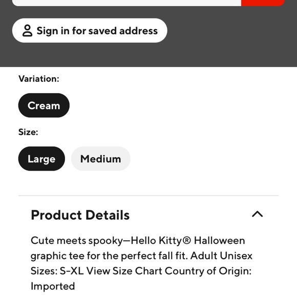 Hello Kitty Halloween tshirt ! NWT! - Picture 2 of 2